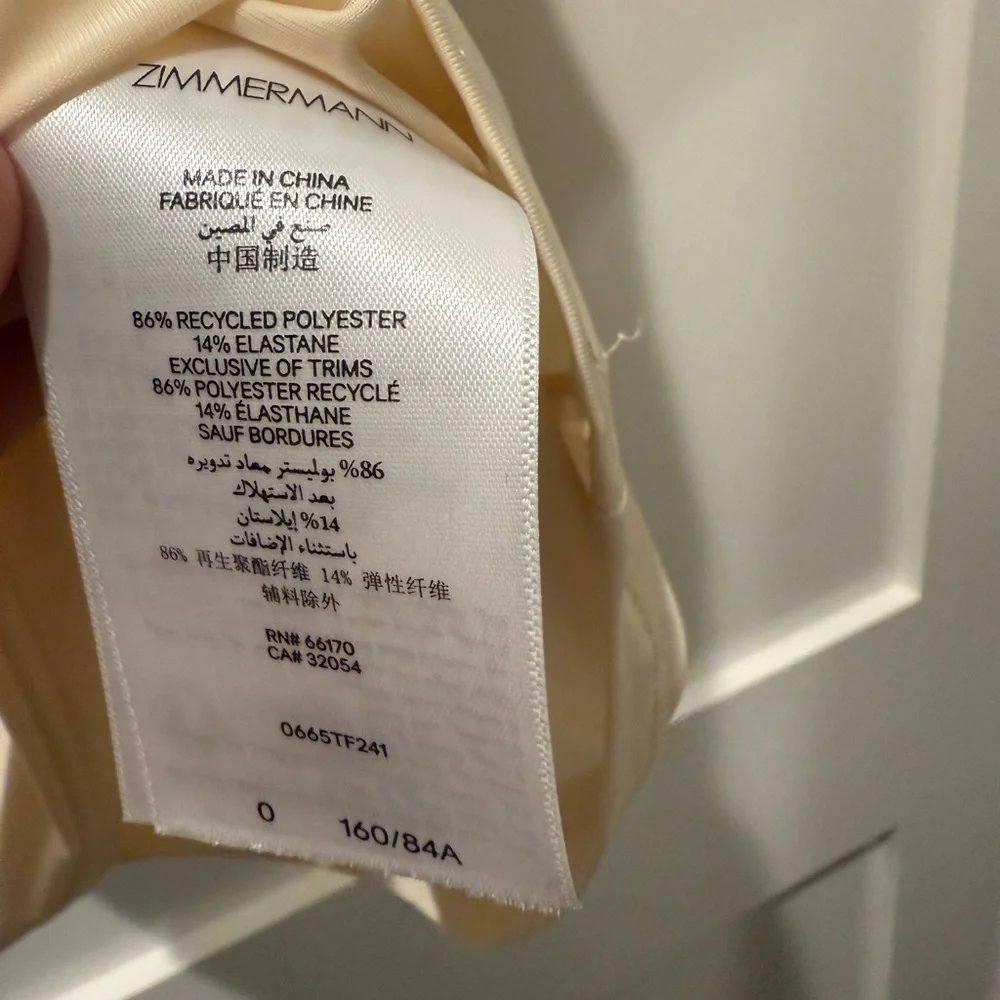 Zimmermann Silk Linen Illustration Bodice Blouse Size 0 - Picture 8 of 8